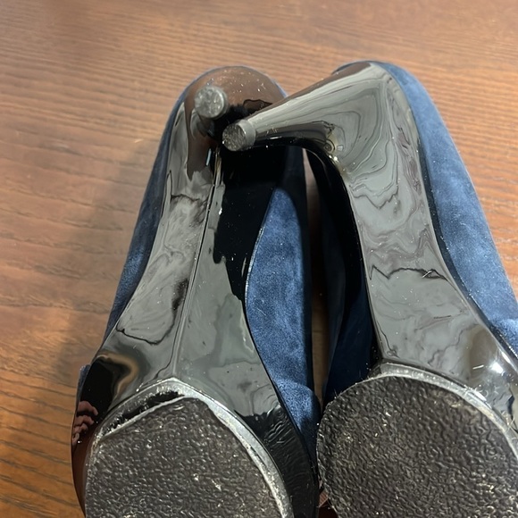 Zara Woman Collection suede peep heels in size 7 - Picture 12 of 13